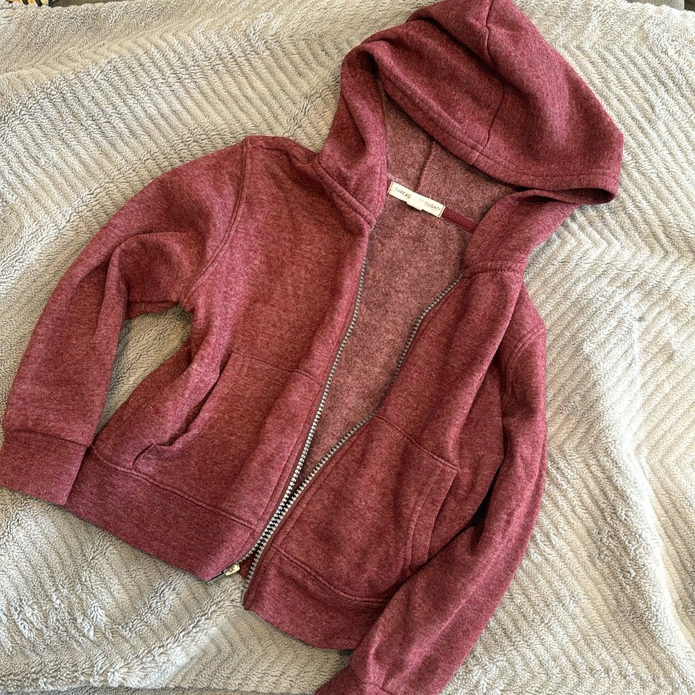3T Thread and Thought Zip Up Sweater with Hood